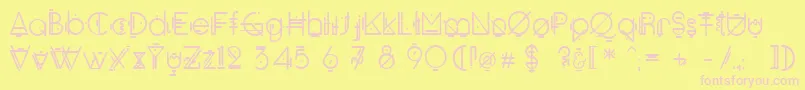 Oko Font – Pink Fonts on Yellow Background