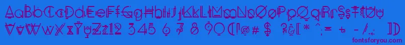 Oko Font – Purple Fonts on Blue Background