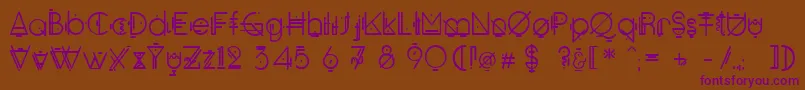 Oko Font – Purple Fonts on Brown Background