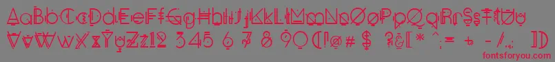 Oko Font – Red Fonts on Gray Background
