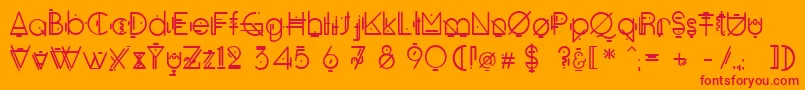 Oko Font – Red Fonts on Orange Background