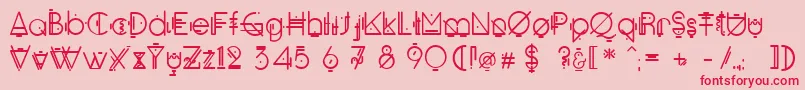 Oko Font – Red Fonts on Pink Background
