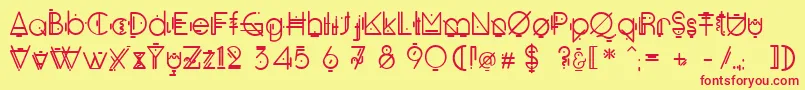 Oko Font – Red Fonts on Yellow Background