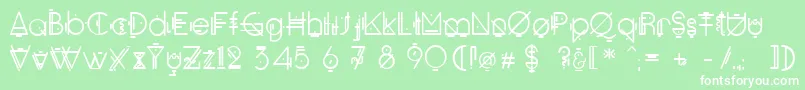 Oko Font – White Fonts on Green Background