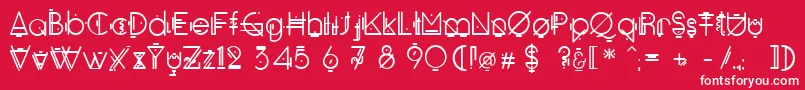 Oko Font – White Fonts on Red Background