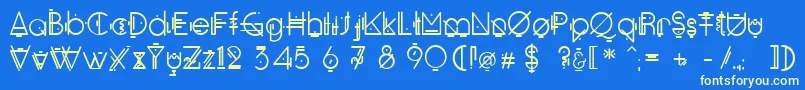 Oko Font – Yellow Fonts on Blue Background