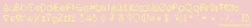 Oko Font – Yellow Fonts on Pink Background