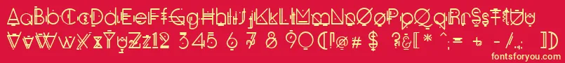 Oko Font – Yellow Fonts on Red Background