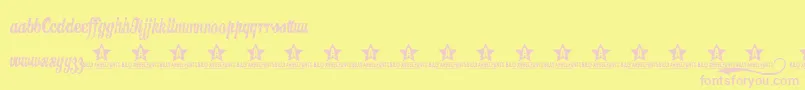 Candy ffy Font – Pink Fonts on Yellow Background