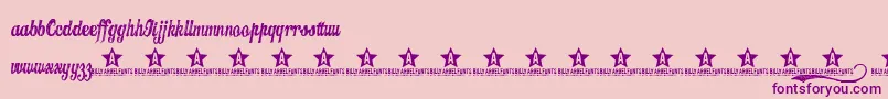 Candy ffy Font – Purple Fonts on Pink Background
