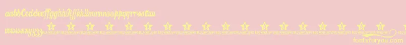 Candy ffy Font – Yellow Fonts on Pink Background