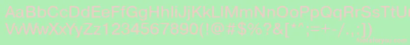 Pragmaticabtt Font – Pink Fonts on Green Background