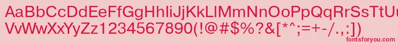 Pragmaticabtt Font – Red Fonts on Pink Background
