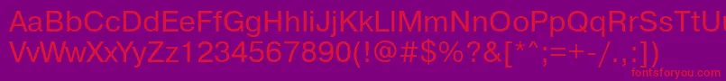 Pragmaticabtt Font – Red Fonts on Purple Background
