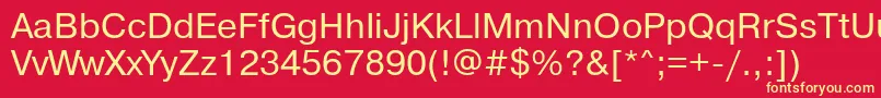 Pragmaticabtt Font – Yellow Fonts on Red Background