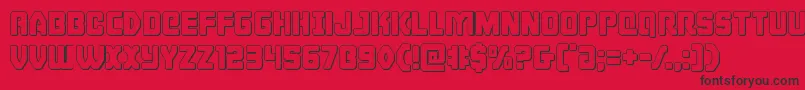 Cyborgroosterout Font – Black Fonts on Red Background