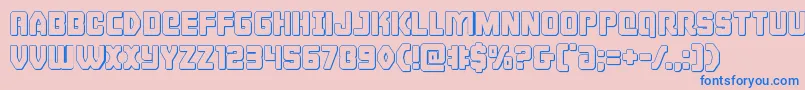 Cyborgroosterout Font – Blue Fonts on Pink Background