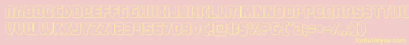 Cyborgroosterout Font – Yellow Fonts on Pink Background