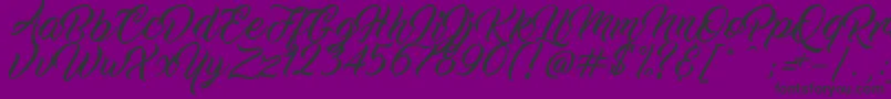 WorkInProgress-Schriftart – Schwarze Schriften auf violettem Hintergrund