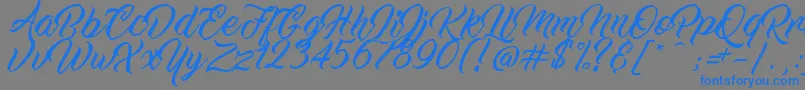 Шрифт WorkInProgress – синие шрифты на сером фоне