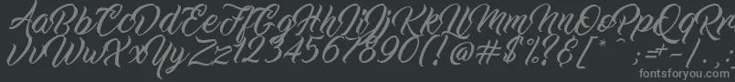 WorkInProgress-Schriftart – Graue Schriften auf schwarzem Hintergrund