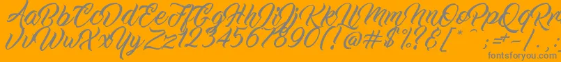 フォントWorkInProgress – オレンジの背景に灰色の文字