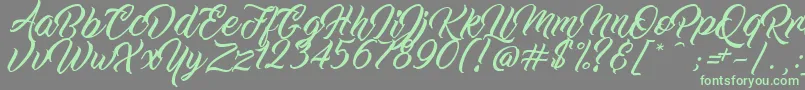 WorkInProgress-Schriftart – Grüne Schriften auf grauem Hintergrund