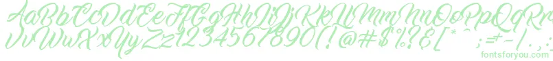 フォントWorkInProgress – 白い背景に緑のフォント