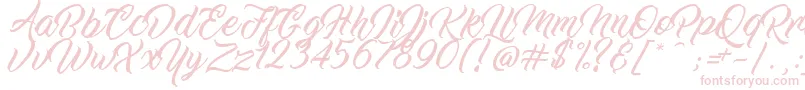 WorkInProgress-fontti – vaaleanpunaiset fontit valkoisella taustalla