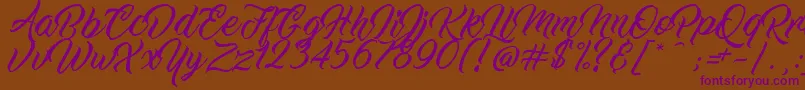 Шрифт WorkInProgress – фиолетовые шрифты на коричневом фоне