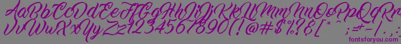 WorkInProgress-Schriftart – Violette Schriften auf grauem Hintergrund