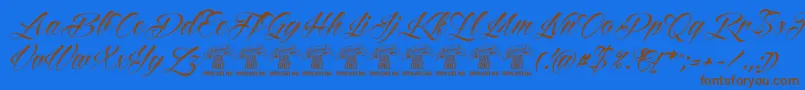 ReditumPersonaluseonly-fontti – ruskeat fontit sinisellä taustalla
