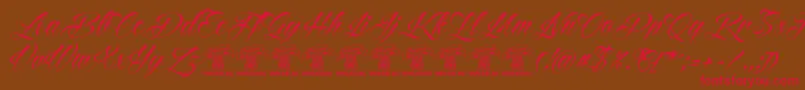 ReditumPersonaluseonly-fontti – punaiset fontit ruskealla taustalla