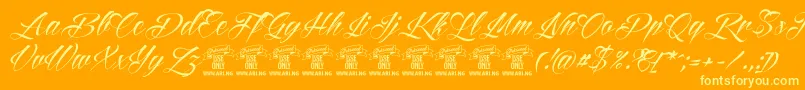 fuente ReditumPersonaluseonly – Fuentes Amarillas Sobre Fondo Naranja