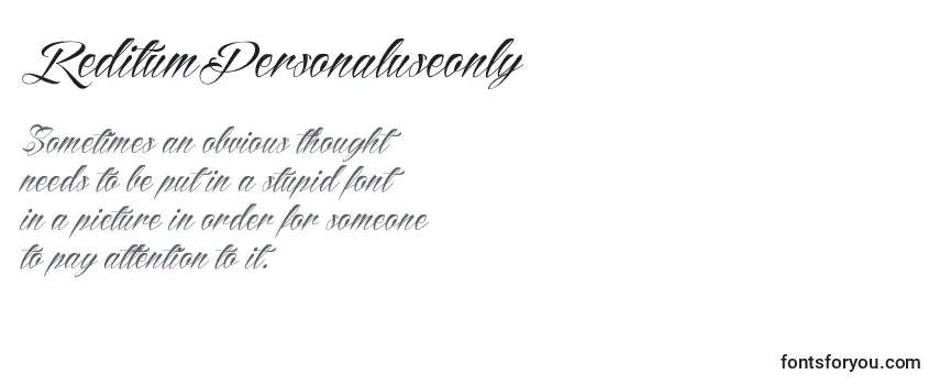 ReditumPersonaluseonly Font
