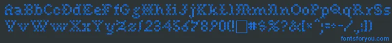 NeedlepointsewPlainRegular Font – Blue Fonts on Black Background