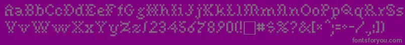NeedlepointsewPlainRegular Font – Gray Fonts on Purple Background