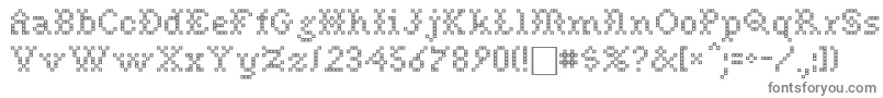 NeedlepointsewPlainRegular Font – Gray Fonts on White Background