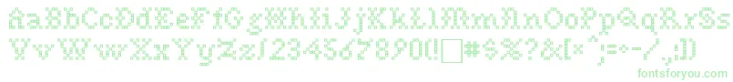 NeedlepointsewPlainRegular Font – Green Fonts on White Background