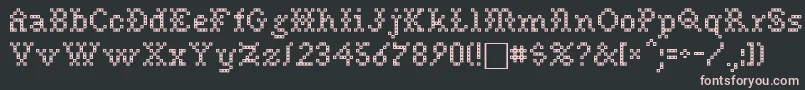 NeedlepointsewPlainRegular Font – Pink Fonts on Black Background