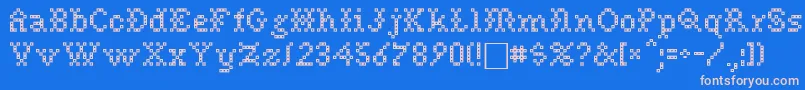 NeedlepointsewPlainRegular Font – Pink Fonts on Blue Background