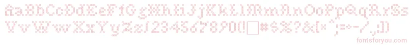 NeedlepointsewPlainRegular Font – Pink Fonts on White Background