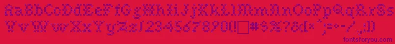 NeedlepointsewPlainRegular Font – Purple Fonts on Red Background