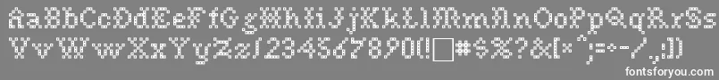 NeedlepointsewPlainRegular Font – White Fonts on Gray Background