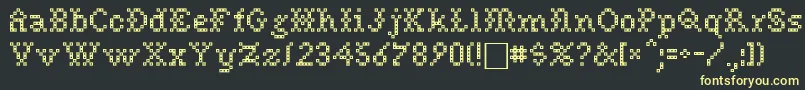 NeedlepointsewPlainRegular Font – Yellow Fonts on Black Background