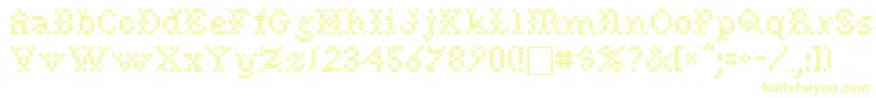 NeedlepointsewPlainRegular-Schriftart – Gelbe Schriften