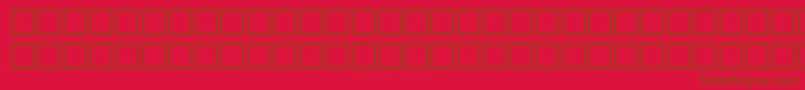 Fonte EntrezRegular – fontes marrons em um fundo vermelho
