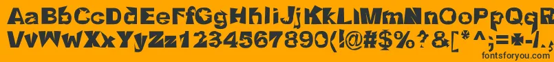 Crackwhore Font – Black Fonts on Orange Background