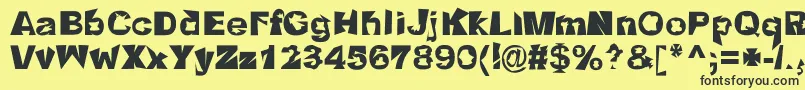 Crackwhore Font – Black Fonts on Yellow Background