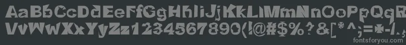 Crackwhore Font – Gray Fonts on Black Background